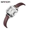 Sanda Women's Retro Square Waterproof Quartz Watch - Elegant and Fashionable
