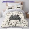 Dachshund Pattern Bedding Quilt Set Quilt Cover Pillowcase Home Decoration Birthday Gift (1 * duvet cover + 2 * pillowcase, without core)