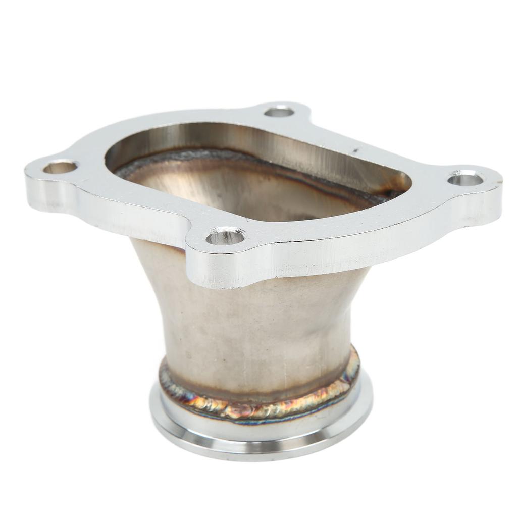 2.5in Outlet Turbocharger Flange with V Band Clamp 4 Bolts Stainless Steel Strong Sealing Fit For CT26