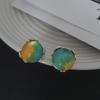 Classic Middle Women Girls Enamel Flower Earrings Ear Clip Vintage Elegant Lady High-end Party Banquet Accessories Jewelry