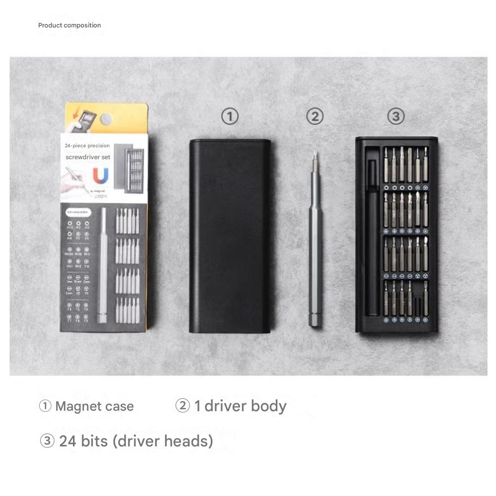 Σετ Κατσαβιδιών 24 σε 1 με Μαγνητική Θήκη
