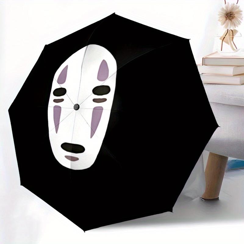1pc Manga No-Face Windproof Automatic Umbrella, Lightweight for Women/Men, Perfect Christmas Gift A0811248