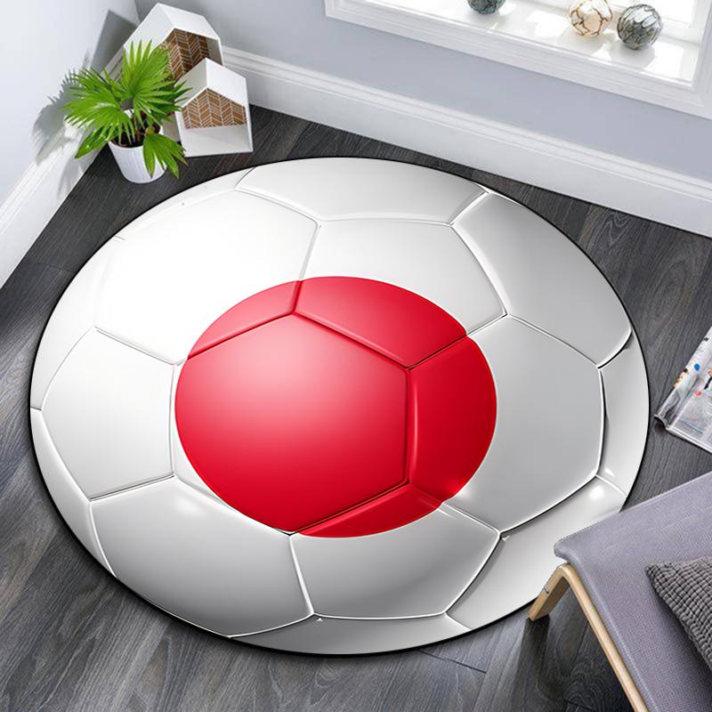 Tappeto Rotondo con Stampa Cartoon, Tappeto per Soggiorno Camera da Letto Divano Sala Giochi Decorazione, Tappetino Antiscivolo