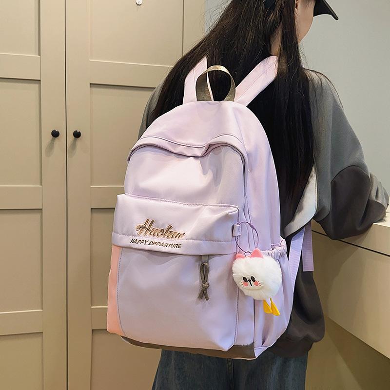 Школьный рюкзак с цветными блоками для учеников средней школы — фото 15