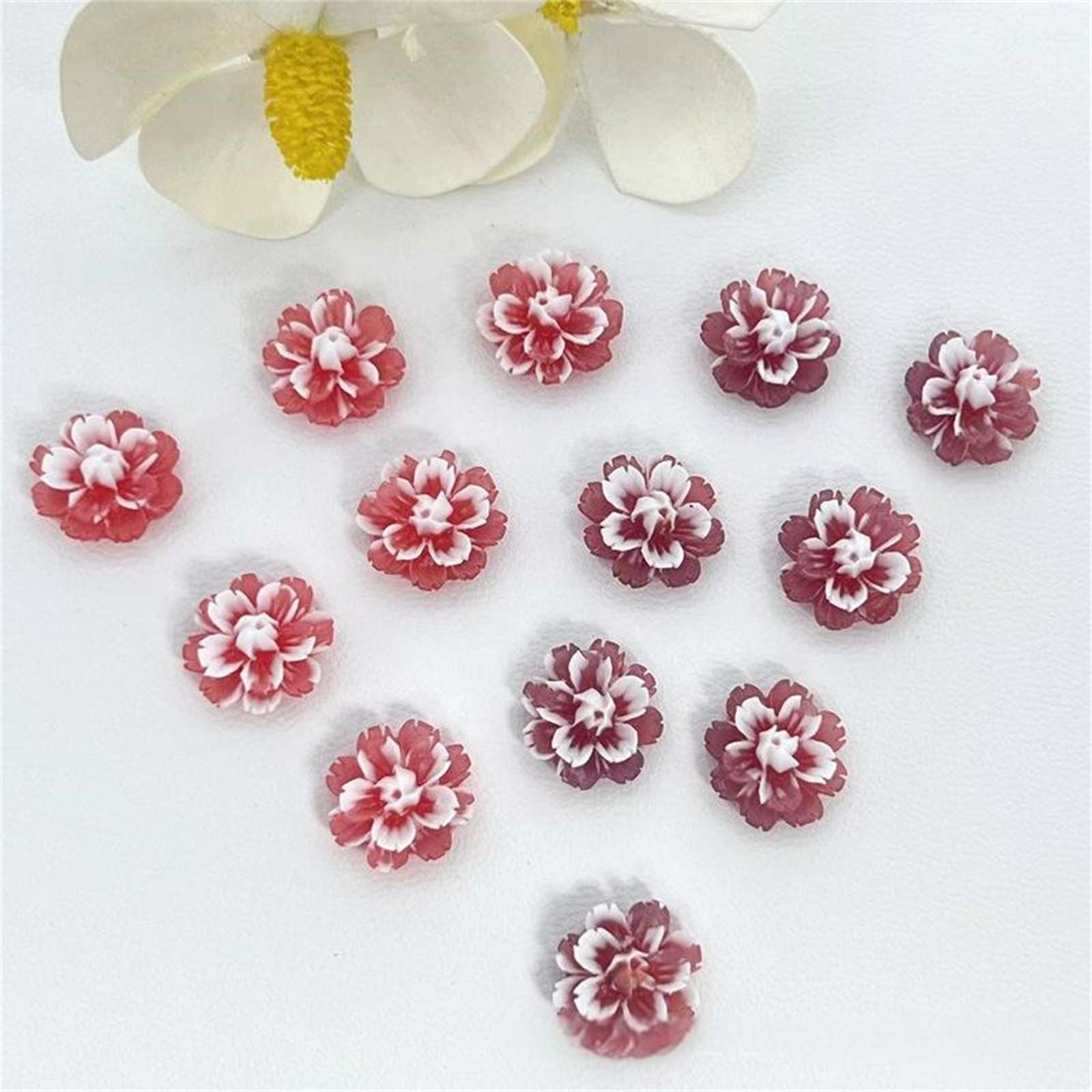 

100 шт. 12 мм смоляные двухслойные конфетные цвета плоские цветочные стразы скрапбукинг свадебные пуговицы аппликация поделки своими руками F082 One Size красный