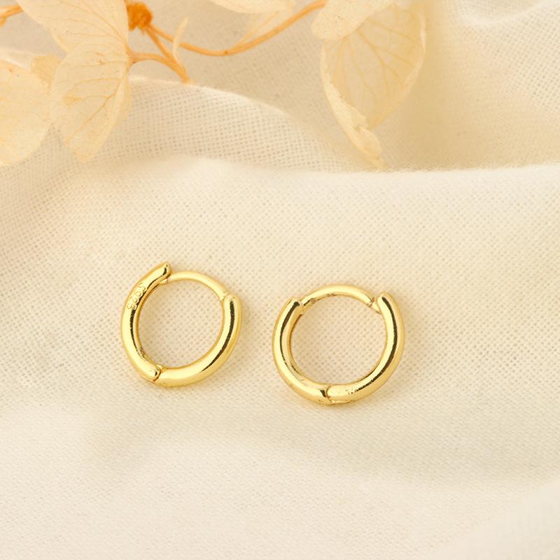Minimalist Plain Hoop Earrings For Women High End Cartilage Studs Niche Design Ear Care Circle Ear Buckle Jewelry