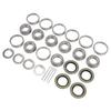 4 Pcs Trailer Wheel Hub Bearings Kit Steel Alloy L44643 Inner Outer Bearings with Outer Ring Grease Seal for 1in 2000‑2200 Lbs Trailer Axle