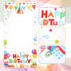Birthday Party Photo Booth Frame Happy Birthday Photo Frame Backdrop Colorful Balloons Kids Birthday Party Decorations Supplies