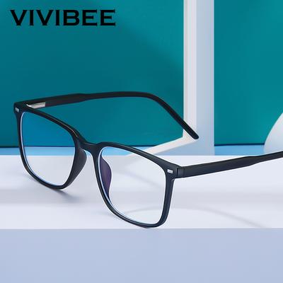 Trending Blue Light Blocking Men's Glasses Gaming TR90 Matte Black Anti Ray Eyeglasses Computer Transparent Fashion Eyewear