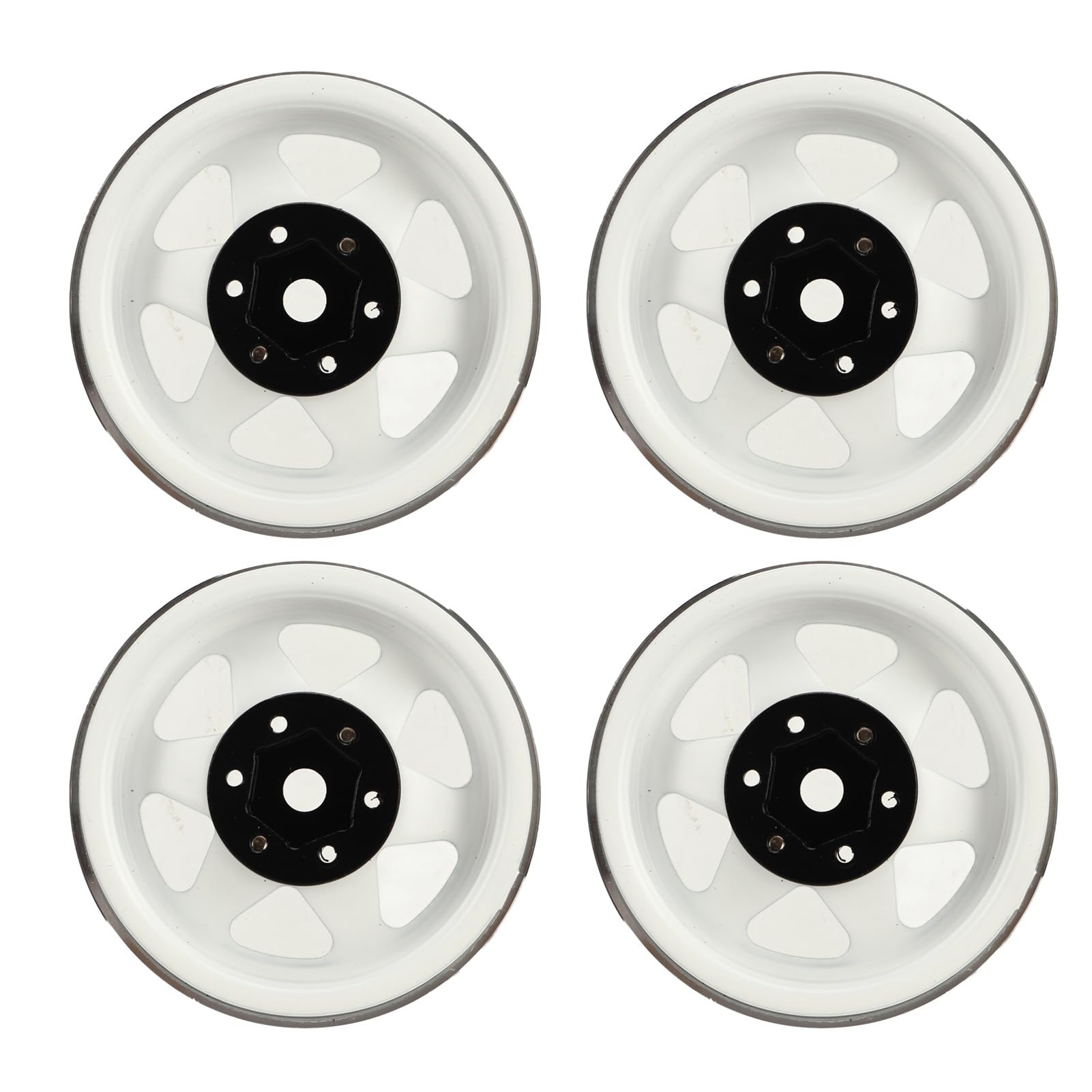 

RC Wheel Fine Finish Deep Dish Hub Offset Beadlock Wheel Rim Reusable 4pcs D90 Rim, ‑8.9mm 1.9 (White) білий