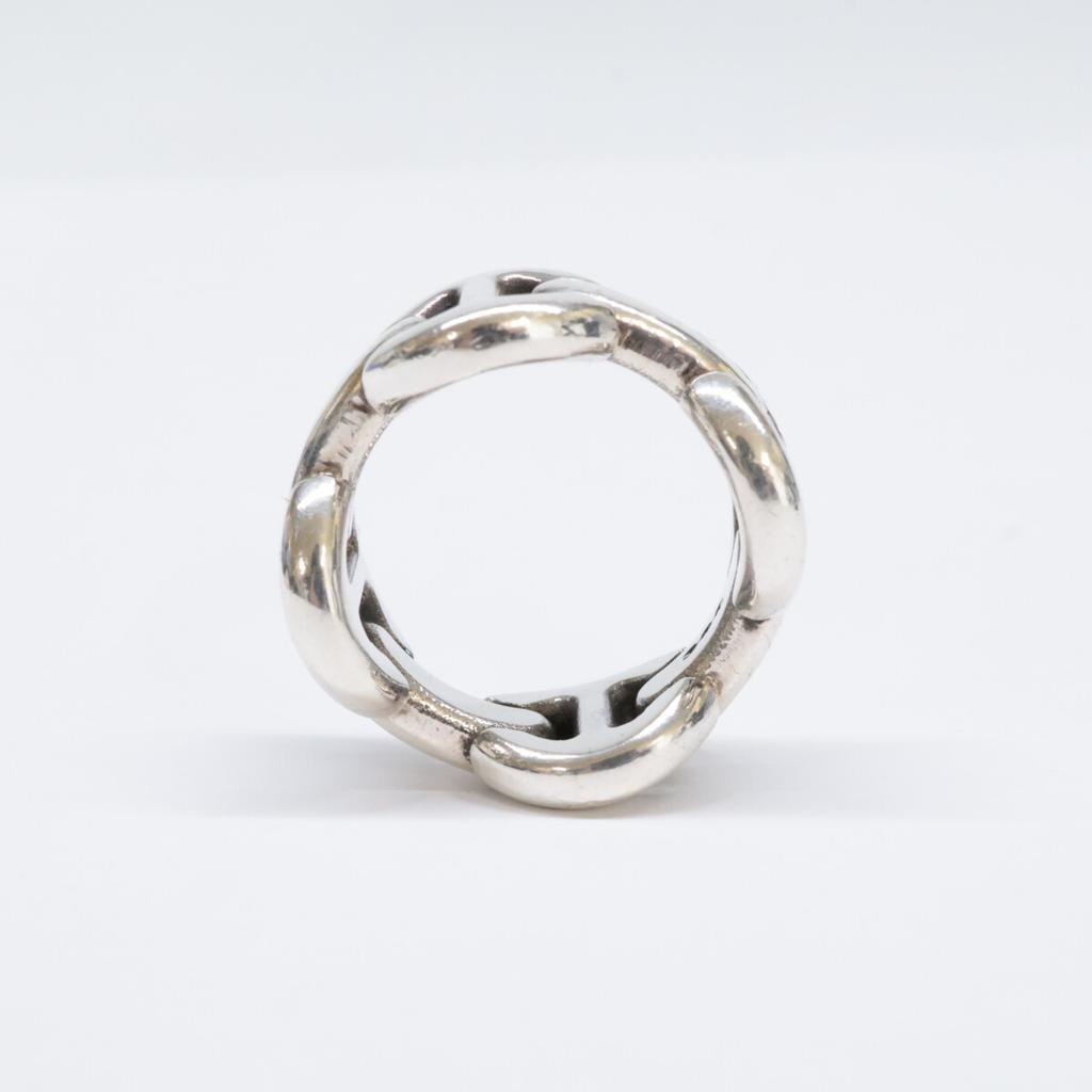 HOORSENBUHS 925 QUAD LINK Ring Ring 18 SilverUsed