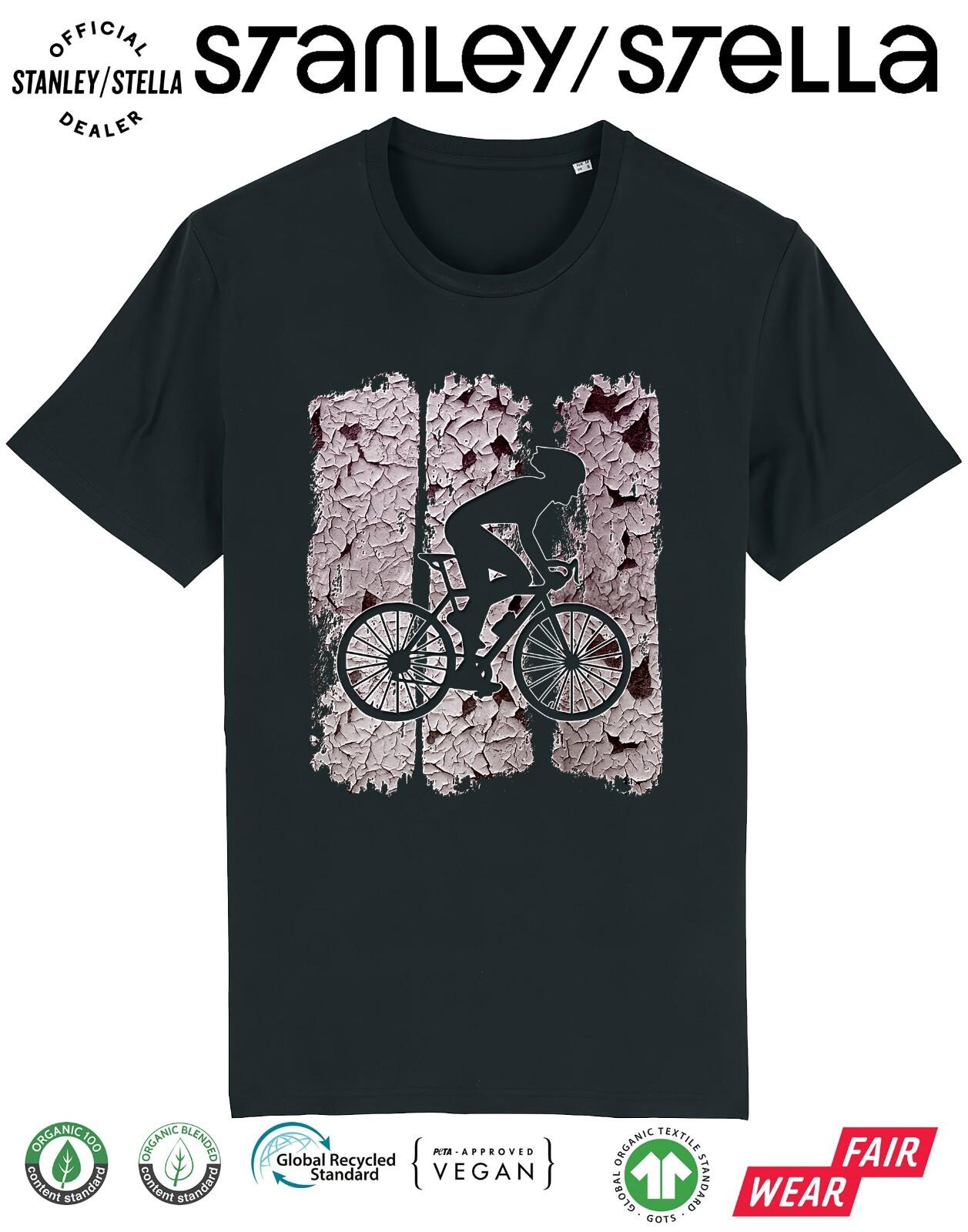 Mens Cycling T-Shirt Mens Womens Tees Top - Painting Effect Rider - Cyclist Bike Clothing Biking Gear 4XL