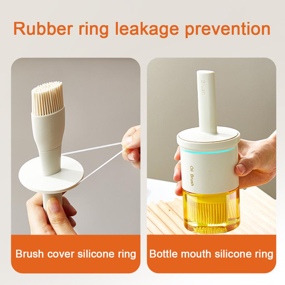2 In 1 Oil Dispenser Bottle With Brush Heat Resistant Olive Oil Bottle Sauce Vinegar Seasoning Bottle For BBQ Baking Tool