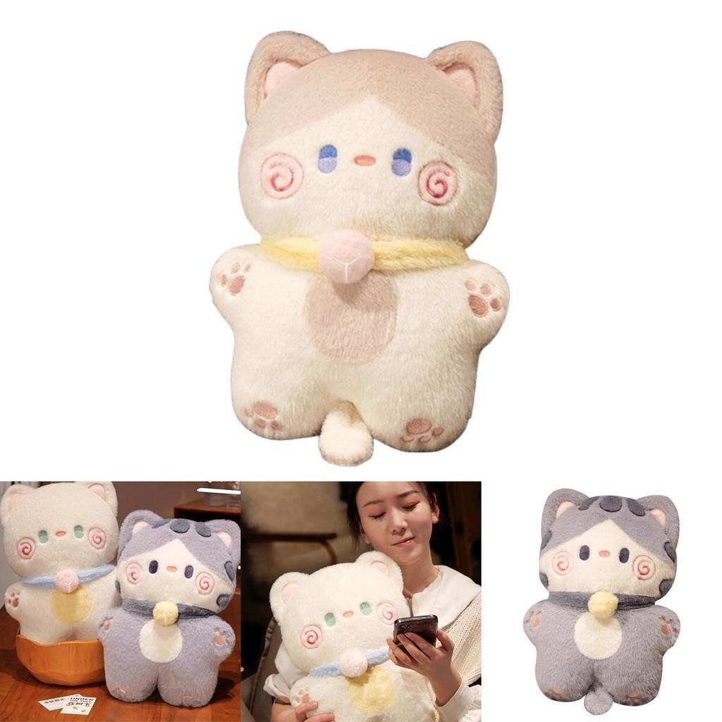 Adorable Standing Plush Cat Toy With Pp Cotton Filling Perfect For Decor And Cuddles