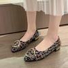 Fashion Spring Autumn Casual Flats Shoes Fashion Pointed Toe Comfortable Non-slip Wear-resistant Simple Metal Decorative Women's Shoes