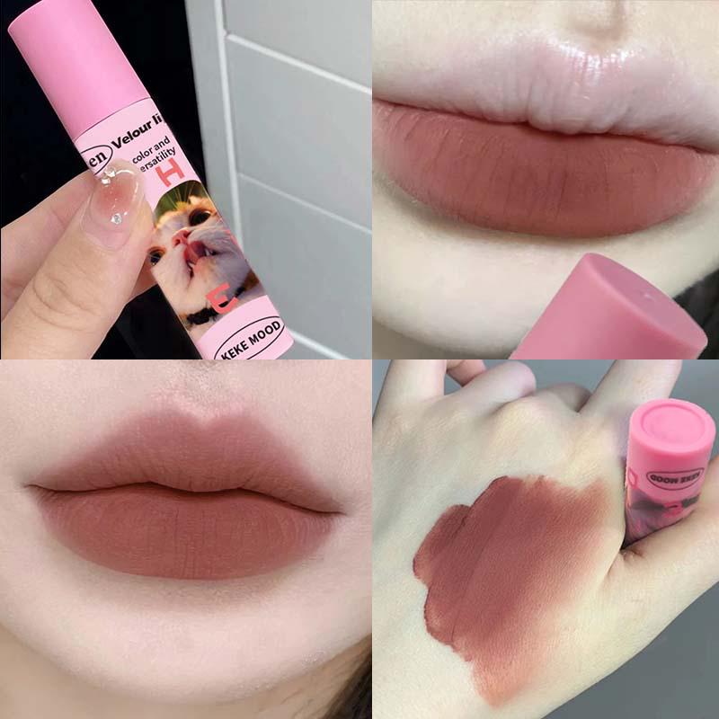 Kekemood Kate Land Meow Meow Matte Velvet Lip Cream - Non-Fading, Non-Stick Cup Lip Glaze