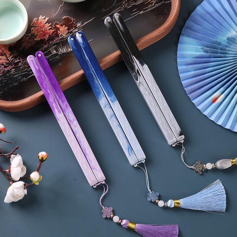 Colorful Folding Paper fan Paper Decorative Fans Portable Circular Fan Wedding Party