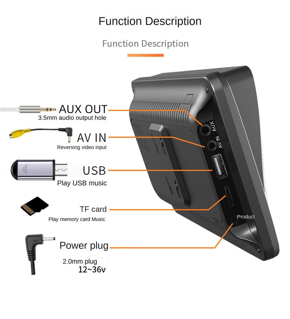 Car Wireless MP5 Player, 7-inch Portable Wireless WIFI Radio Car Multimedia Player Touch Screen FM Android Auto Mirror Link BT 5