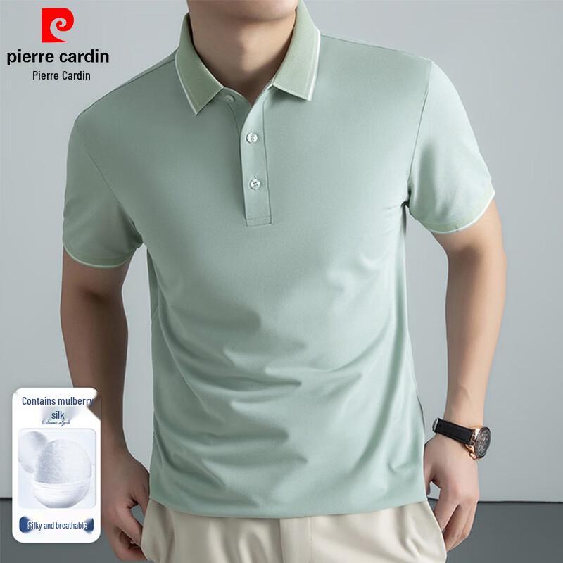 Pierre Cardin Men's Anti-Bacterial Silk Blend Short Sleeve Polo Shirt