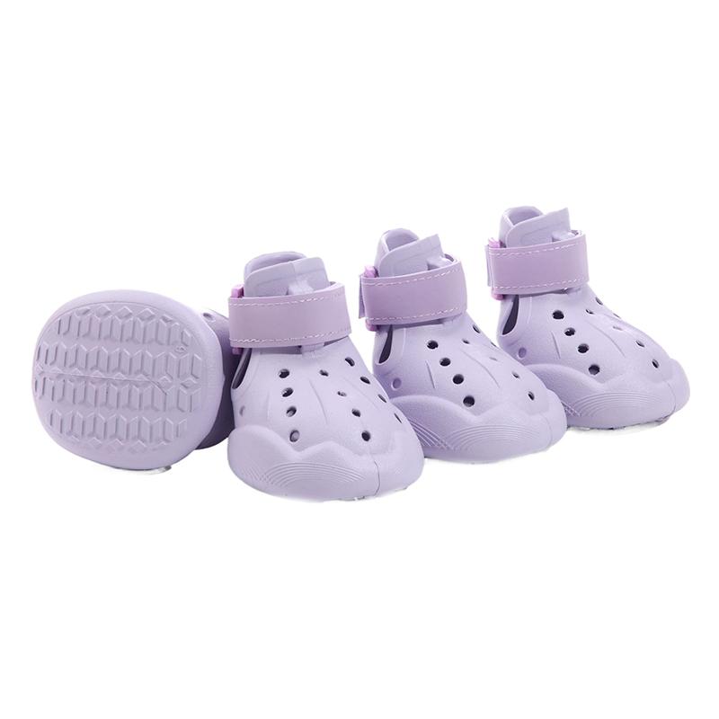 4Pcs Waterproof Dog Shoes Summer Dog Sandals Anti-slip Lightweight Pet Dog Boots Outdoor Wear-resistant Dog Sandals Pet Supplies