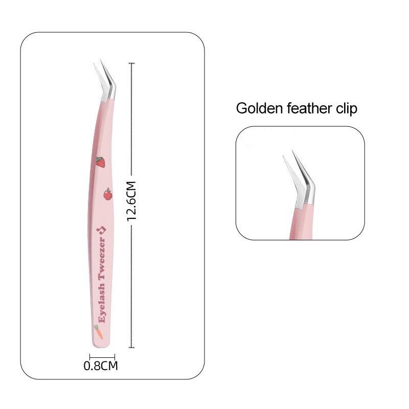 New Tweezers Eyelash Extension Clip Lash Tweezers for Eyelashes Professional Volume Fiber Tip Lash Tweezers JMNZ02