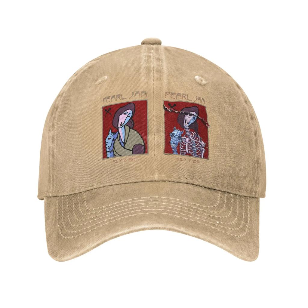 Baseball Cap Music Pearls Jam  Spring Y2k Funny Trucker Hat  Unisex Women Print Outdoor Gym Sun-Proof Baseball Caps