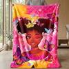 Pink Sweater Reading with Butterflies Theme blanket Lightweight Warm Flannel Blanket Decorative Throw Blanket for Home Decoration