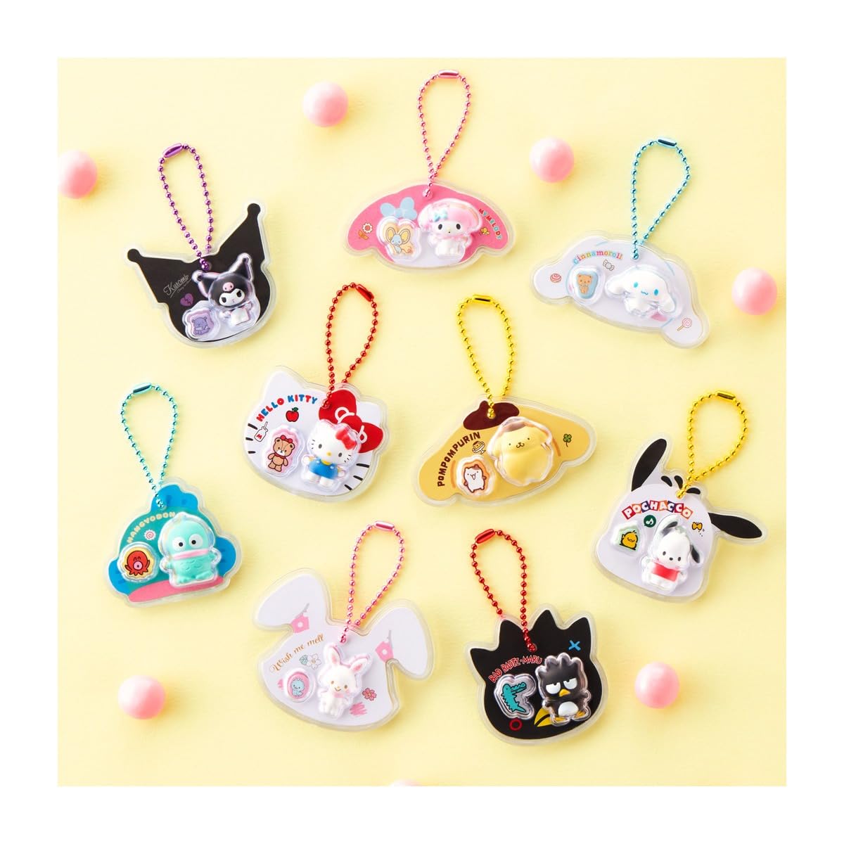 Sanrio Characters Package Charm & Chocolate Snack Set [10-Pack Box]
