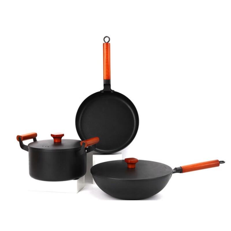 Wu Tuo Maifan Stone Wok 3-Piece Cookware Set