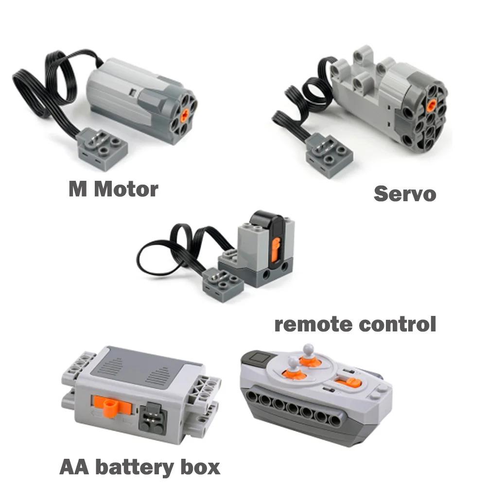 Remote Control Four-wheel Drive Vehicle Chassis Technical Building Blocks Power Function Motor Puzzle MOC Bricks Toy Accessories