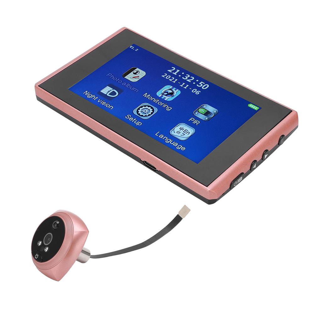 Door Digital Viewer Real Time Viewing High Definition Smart Doorbell Peephole Viewer with 4.3in