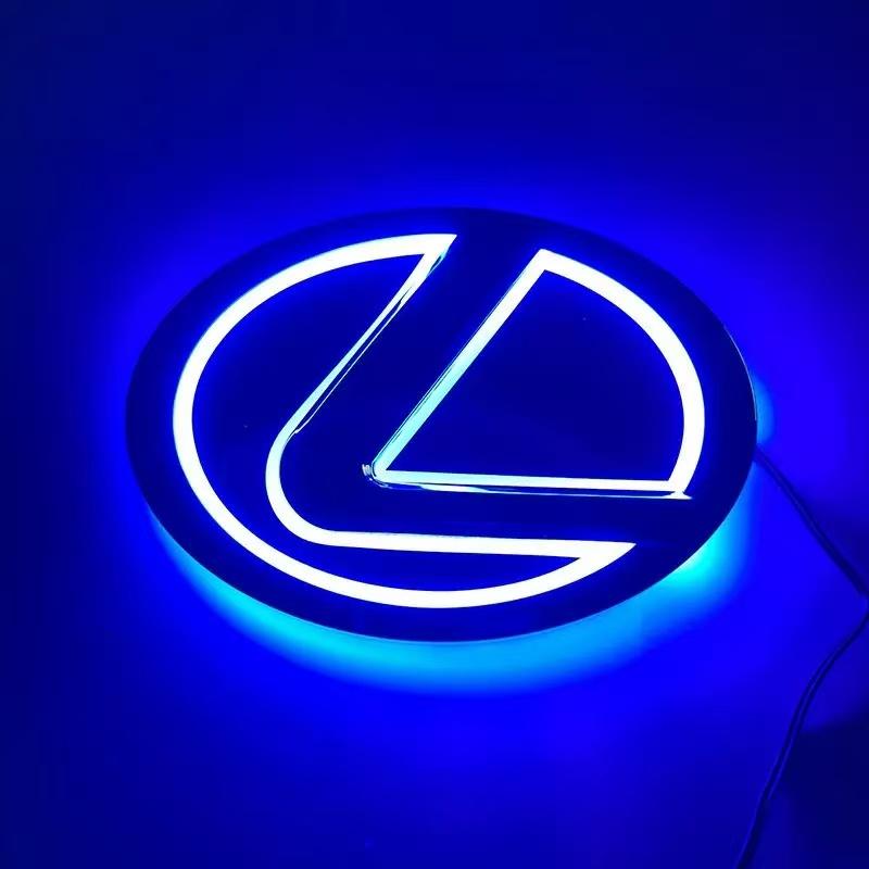 

10.5x6.8cm / 12.5x9cm – Applicable to 5D Lexus Rear Trunk Emblem Light for LS270 / CT200h / ES250 – LED Modified Badge 10.5x6.8cm синий