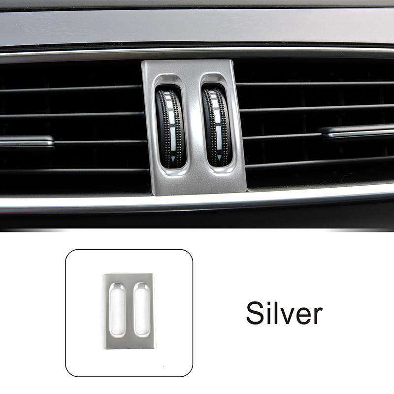 Car Central Air Outlet Knob Frame Trim Stainless Steel Sticker For Mercedes Benz C Class W204 2011-2014 Interior Accessories