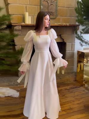 Mori Style Super Fairy Women's White Long Dress with Zipper - French Spring 2024 Collection