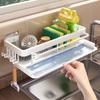 Aluminum Kitchen Storage Rack with Tray Storage Organizer  Household Organization