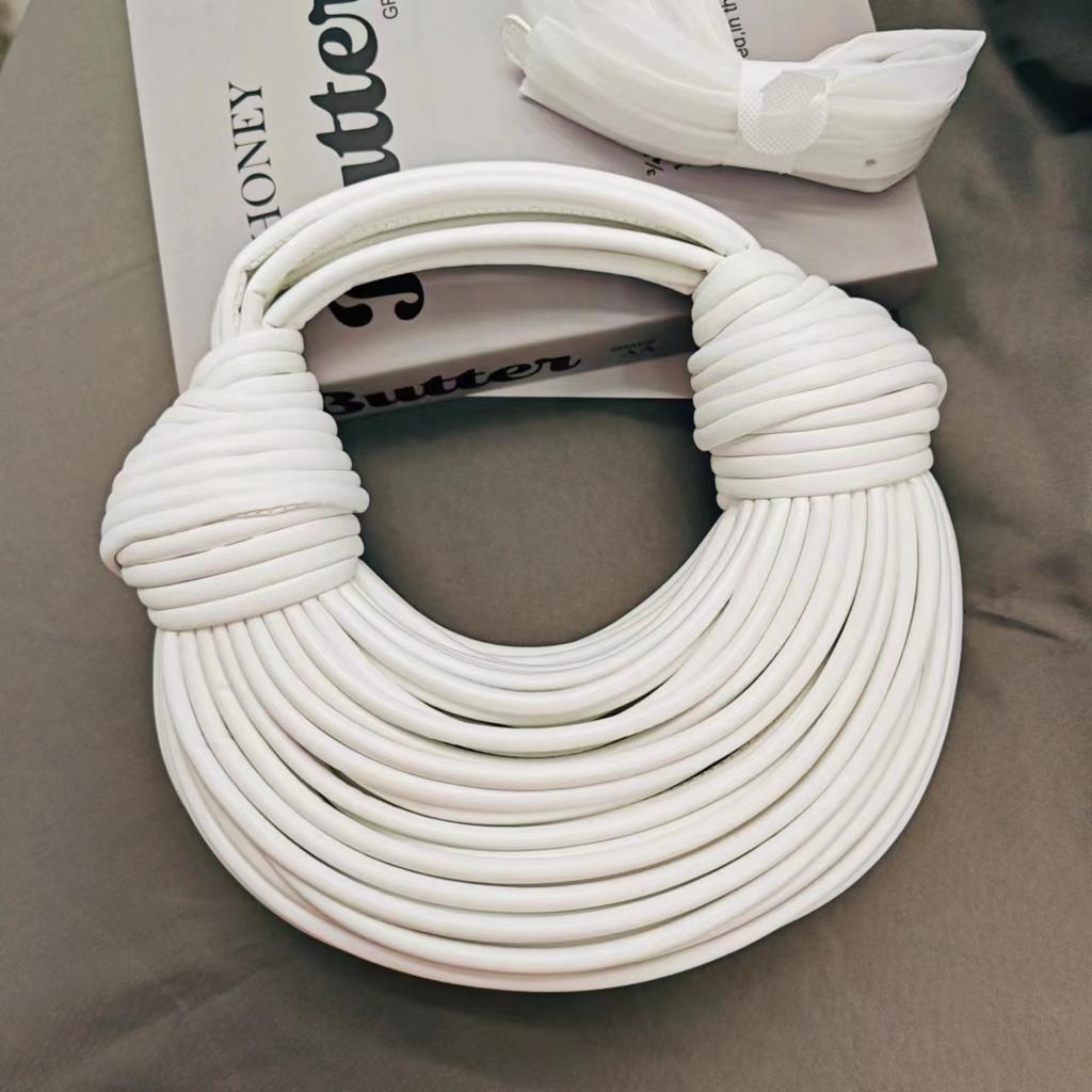 Fashion Handbag Bag Women'S High-End Niche Design Personalized Woven Noodle Bag Messenger Bag Women'S Tide