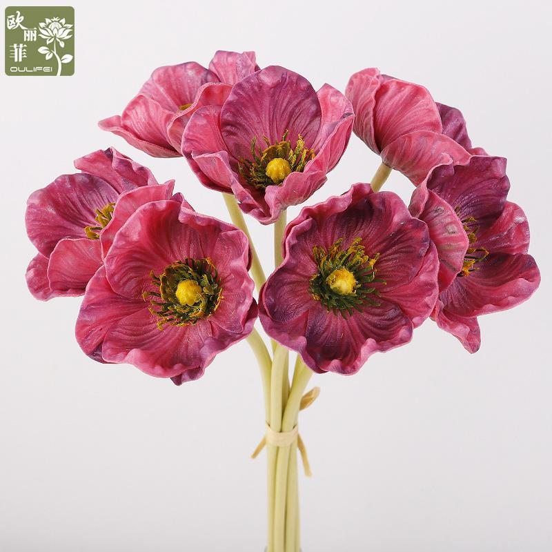 Poppy Poppy Simulated Flower Ins Decorative Fake Flower Indoor Desktop