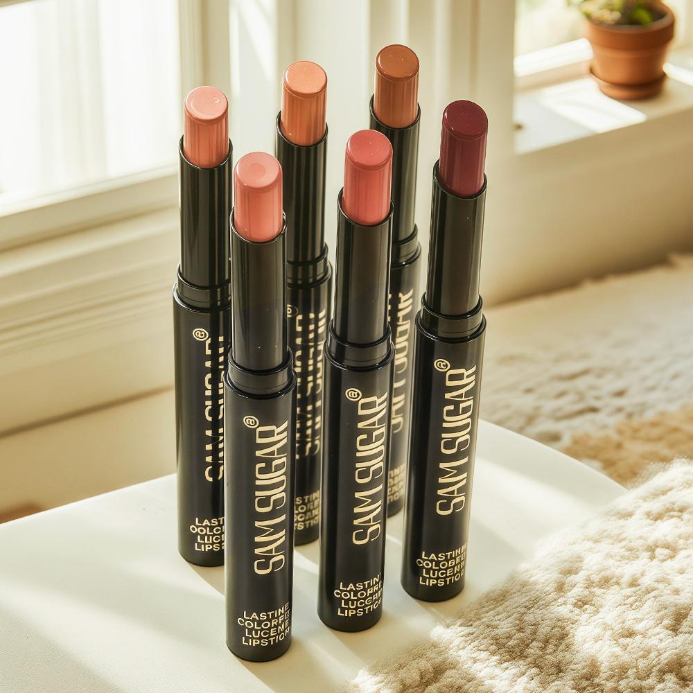 Διαμαντένιο μαργαριταρένιο κραγιόν αδιάβροχο μακράς διαρκείας αντικολλητικό Κύπελλο ματ βελούδινο λαμπερό κραγιόν Κόκκινο σέξι χειλιών καλλυντικά μακιγιάζ