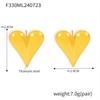 Orecchini a Bottone a Forma di Cuore con Strass Qiong Yao - Accessori in Acciaio Inossidabile Placcato Oro 18K