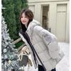 Puff short down jacket women's hooded small warm bread jacket high-rise soft white duck down thickened jacket tide