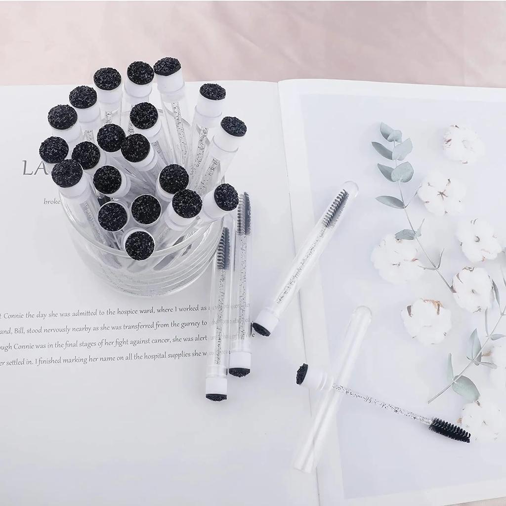 50pcs Reusable Eyelashes Brush Tube for Eyelash Extension EyeLash Brushes Disposable Mascara Wands Eyebrow Brush Applicator