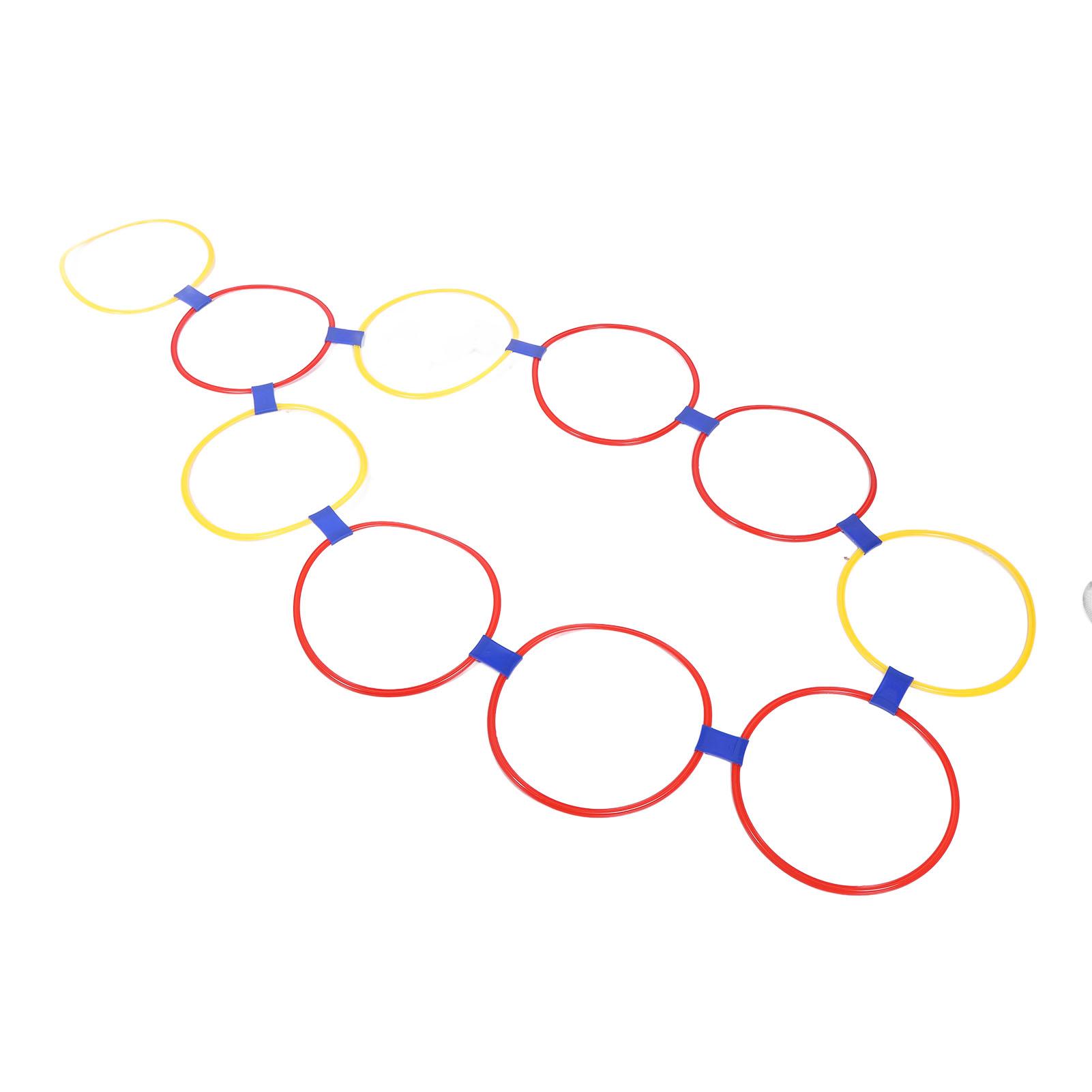 

Детская уличная игра с кольцами, 10 шт., соединители, улучшение равновесия, разноцветная игра с кольцами, 38 см