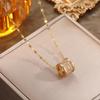 European & American Zirconia Titanium Steel Necklace - Fashionable & Versatile Clavicle Chain for Women.