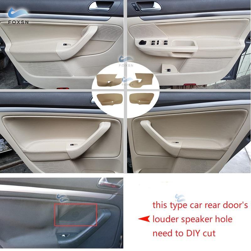 LHD/RHD For VW Golf 5 MK5 Jetta 2005 2006 2007 2008 2009 2010 Microfiber Leather 4pcs Car Interior Door Armrest Panel Cover Trim