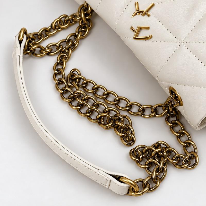 Women's Quilted Shoulder Bag Elegant PU Leather Flap Handbag with Gold Chain Strap Small Crossbody Purse