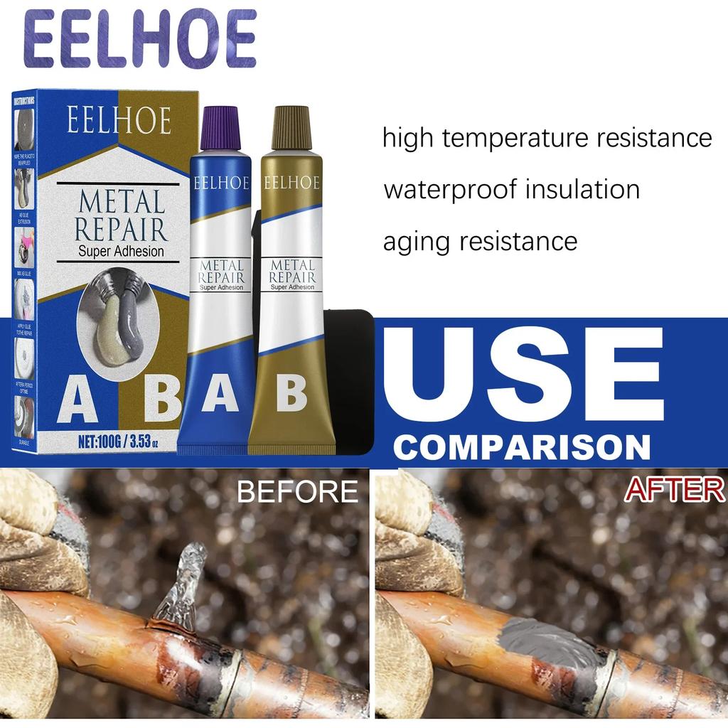 ZEXEF AB Glue Iron Casting Adhesive Industrial Repair Agent Stainless Steel Aluminium Alloy Metal Cast Iron Crackle Welding Glue