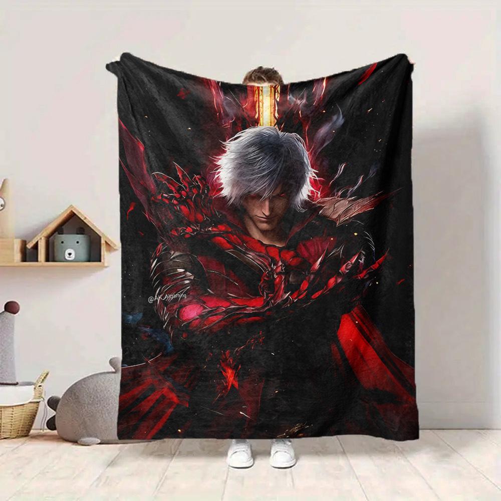 1PC Devil May Cry Blanket Soft Warm All Season Throw for Sofa, Bed, Car, Office Vibrant Colorful Design, Durable & Cozy Gift
