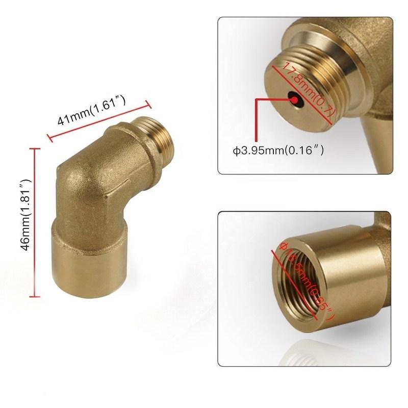 M18 x 1.5 Brass Fitting Universal Connector Plug Kit Exhaust P0420 P0430 90 Degree O2 Oxygen Sensor Spacer Extender Tools