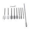 Set 10 Bucăți Burghie pentru Lemn Oțel Carbon Ridicat 8 Dimensiuni Coadă 1/4 inch Burghie Spadă pentru Prelucrarea Lemnului