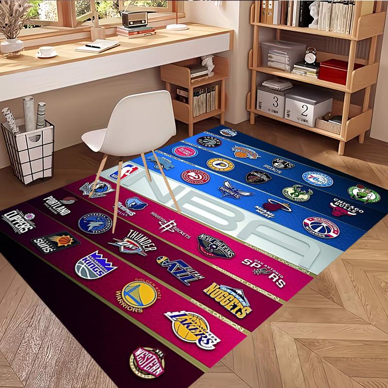Basketball Print Rug, Washable Floor Carpet, For Entryway Dorm Laundry Room Office Study, Home Decor Birthday Christmas Gift